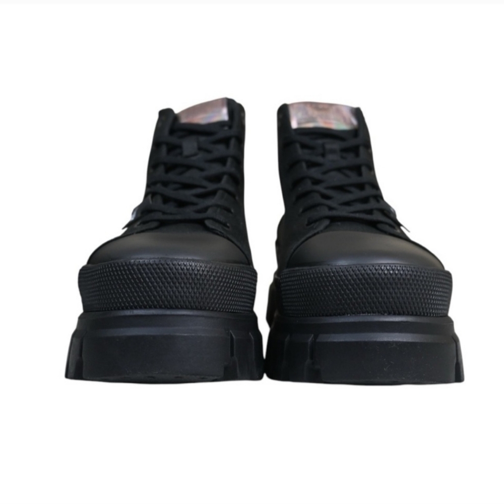 Palladium Women's Size 8.7 Black High-Top Chunky Sneakers, New - Picture 4 of 10